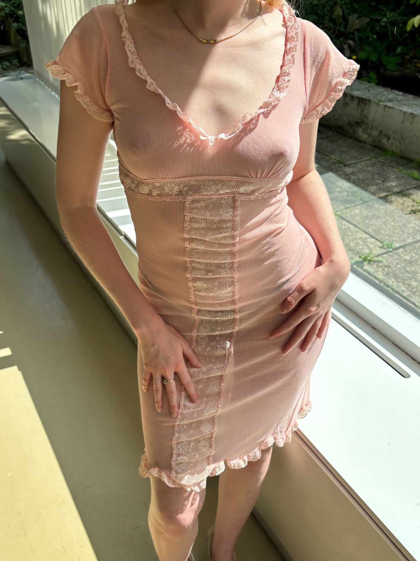 Betsey Johnson Pink Lace Dress